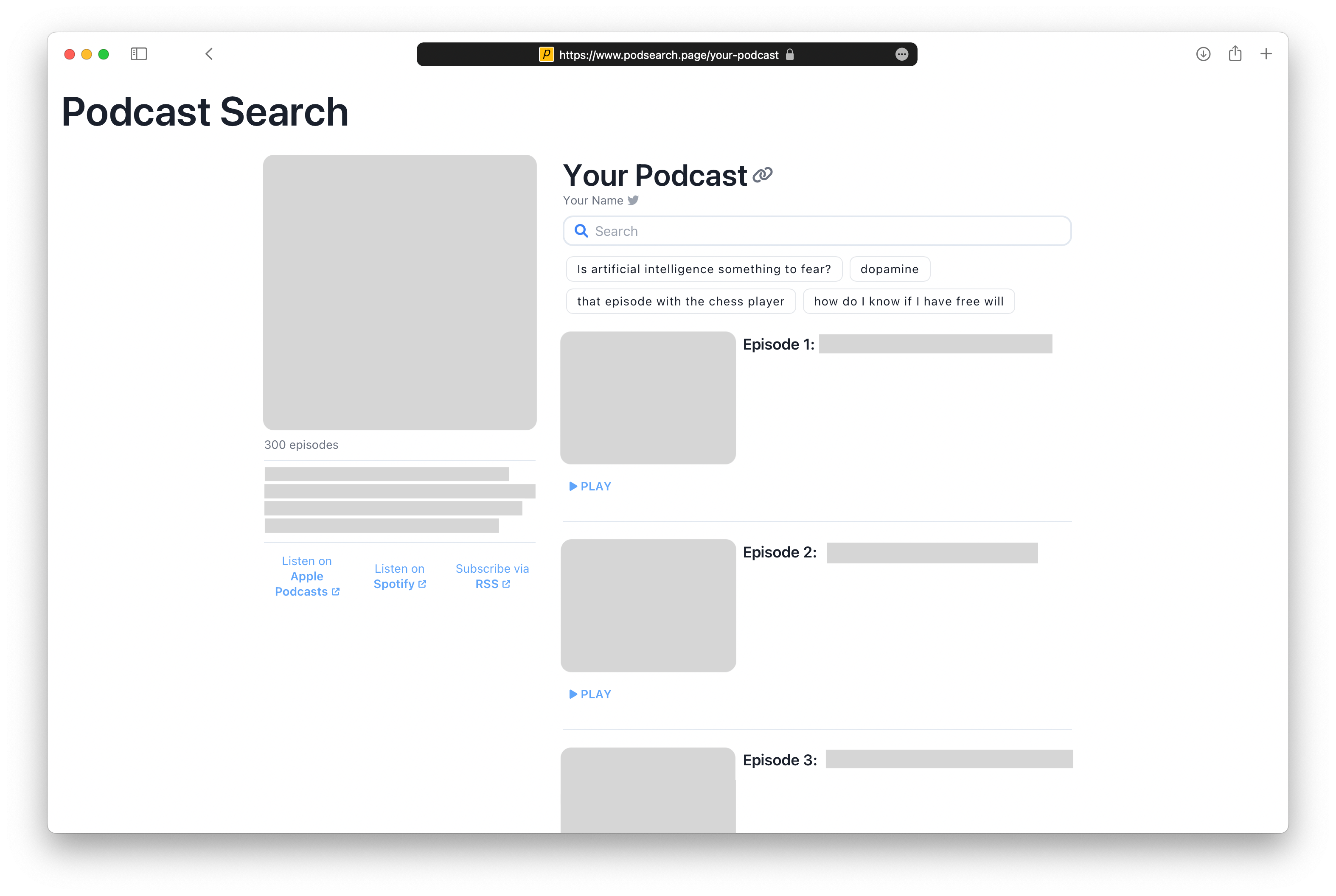 Your Podcast Search